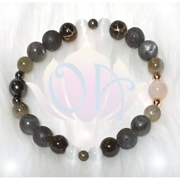 PULSEIRA ANCESTRAL - LUAR (C/ PEDRAS PRECIOSAS)